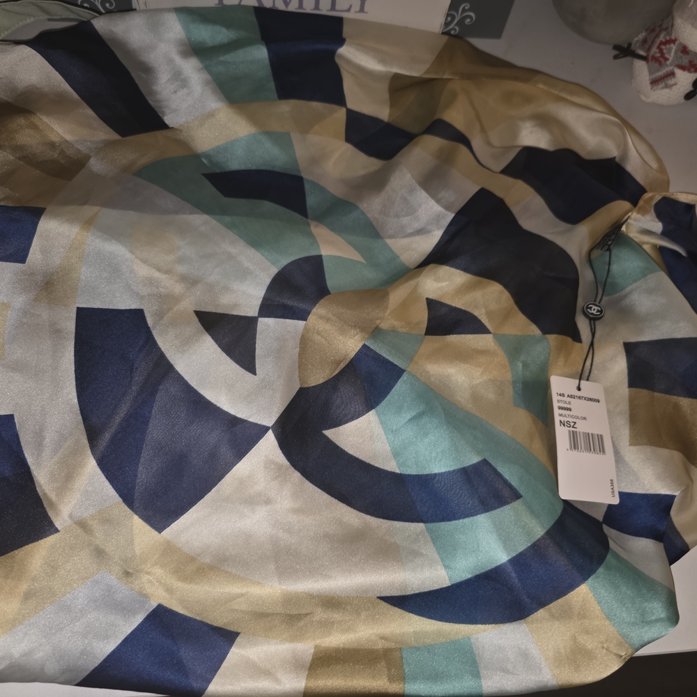 Chanel Multicolor Silk Scarf
